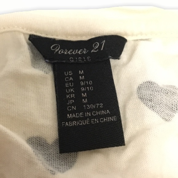 Forever 21 Girls Heart & Stripe Dress – Size Medium - Picture 4 of 6